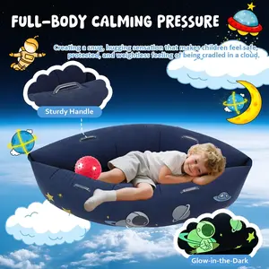 【US-based sellers】Children's Sensory Chair - Inflatable Pea Pod Sensory Chair for Children with Autism, Equipped with Electric Air Pump for Relaxation(Easter Toys for Kids)