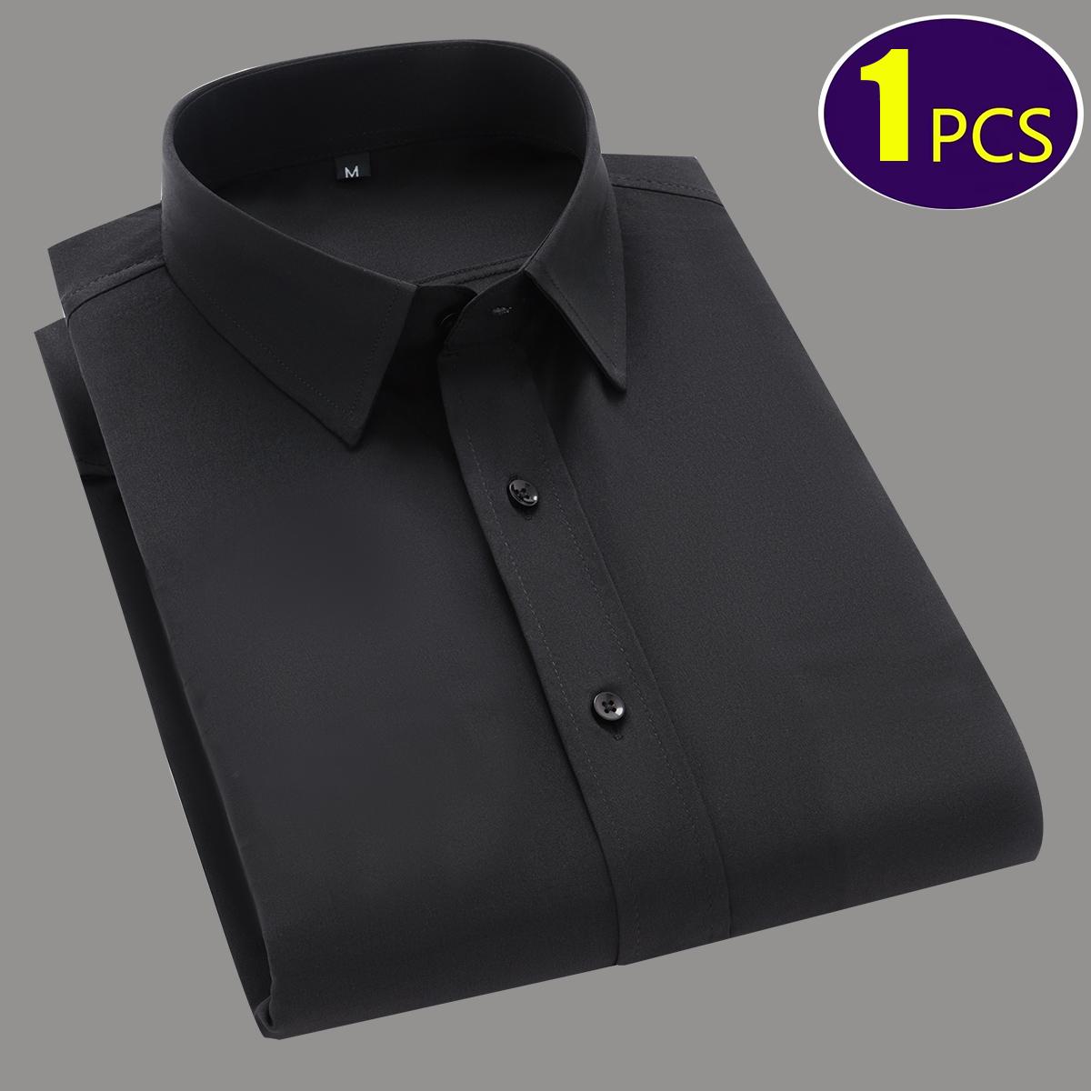 8-Pack Men's Long Sleeve Shirt Design Diamond Button Banquet Business Professional Dress Non-ironing Suit Shirt Casual Tooling