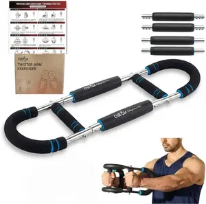 Adjustable Portable Arm Strength Trainer (30-110 Lbs) with 4 Steel Springs & 3 Resistance Levels  Portable Chest Expander for Biceps, Shoulders, and Upper Body Fitness