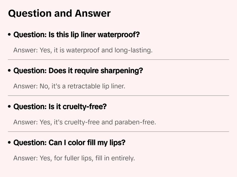 Palladio Retractable Waterproof Lip Liner High Pigmented and Creamy Color Slim Twist Up Smudge Proof Formula with Long Lasting All Day Wear No Sharpener Required