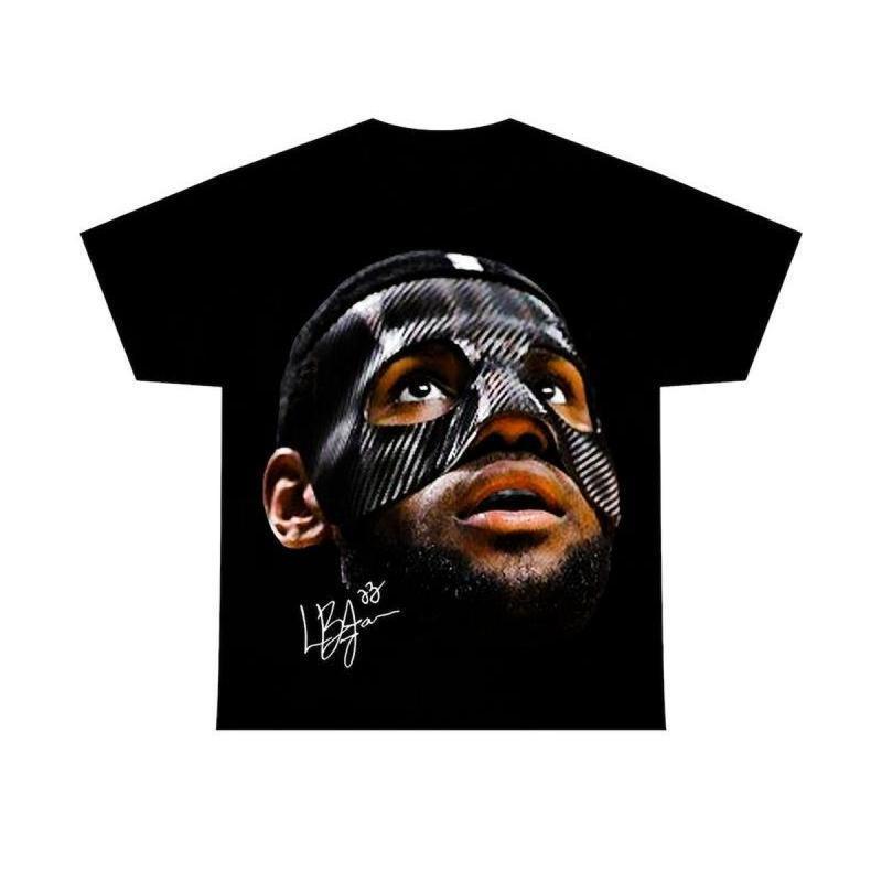 Lebron James T-Shirt Rare Bootleg Graphic Jumbo Merch The Last Dance Vintage 90s Style Face Graphic Bootleg Tee Cotton Crewneck Shortsleeve Menswear Tops