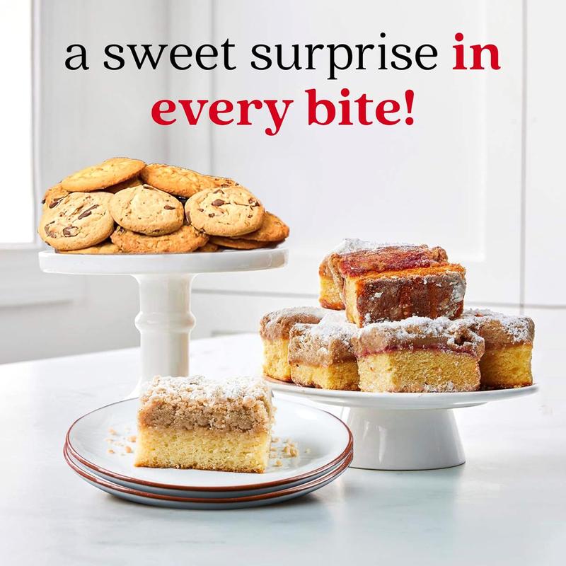 David's Cookies Assorted Fresh Baked Cookies & Crumb Cake Tin - 1Lb Assorted Cookies + 8 Individually Wrapped Crumb Cakes With Raspberry & Original Butter Flavors – Delicious Gourmet Food Gift For All