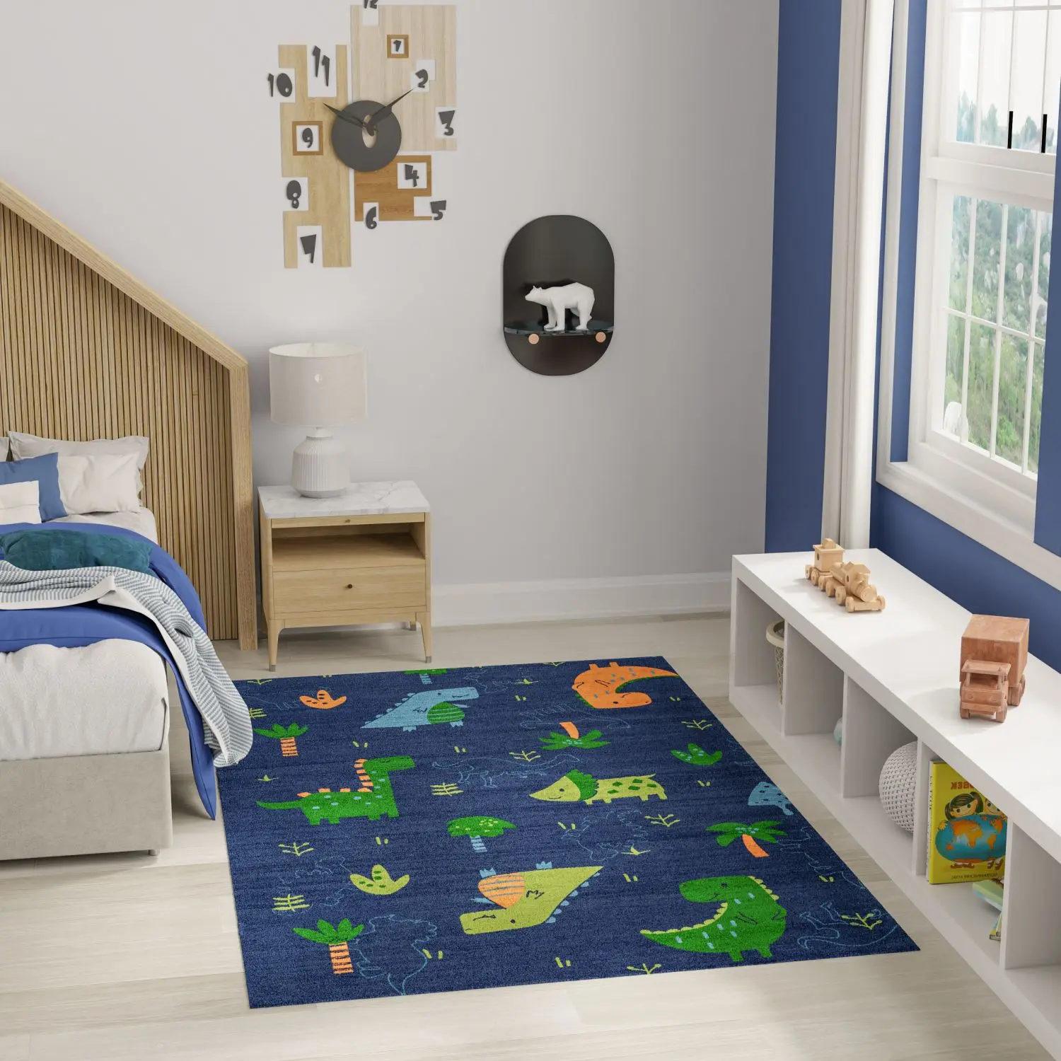 Nourison Imagination Dinosaur Kids Washable Indoor Area Rug