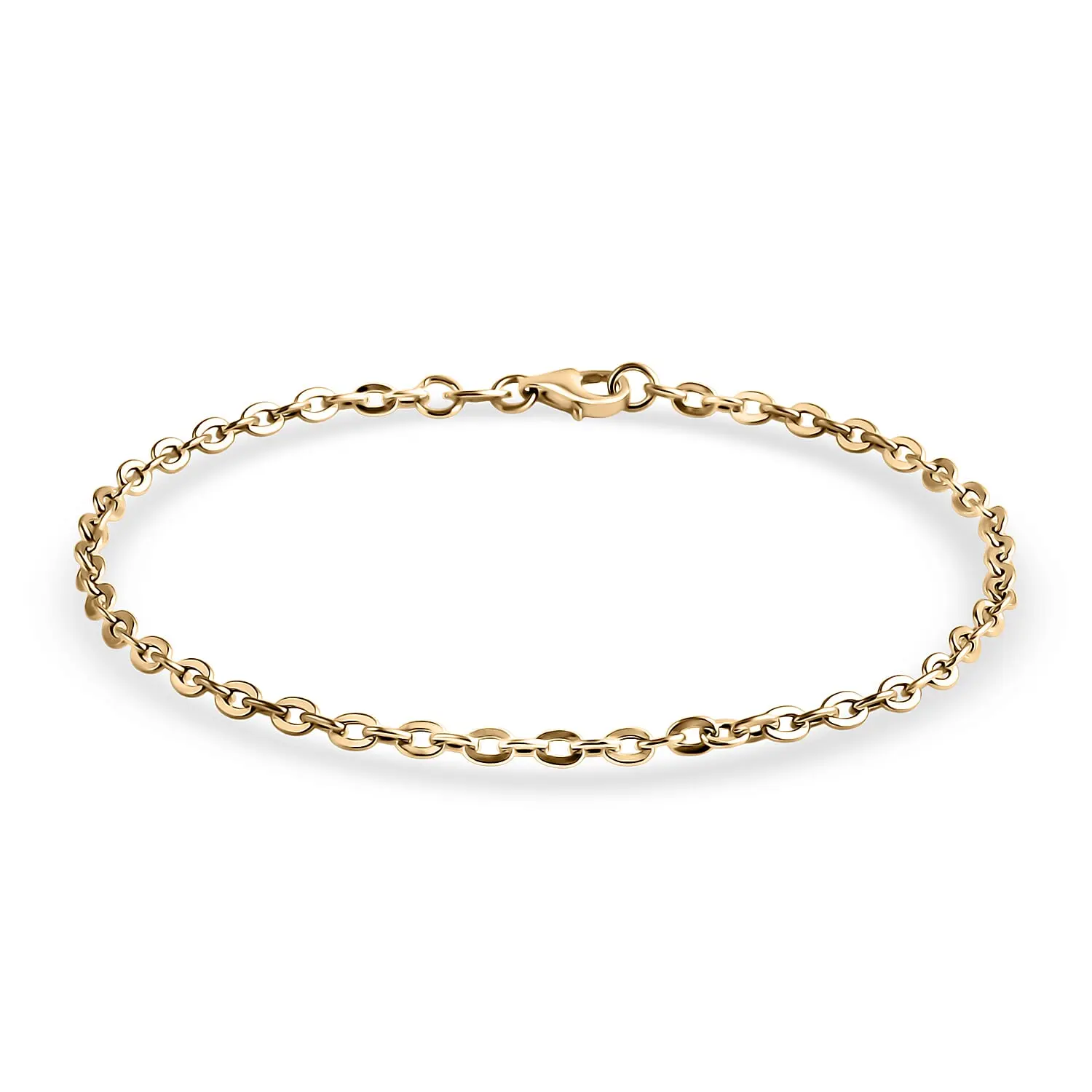 10K Yellow Gold Rolo Link Chain Bracelet (6.50 In) (0.93 g)