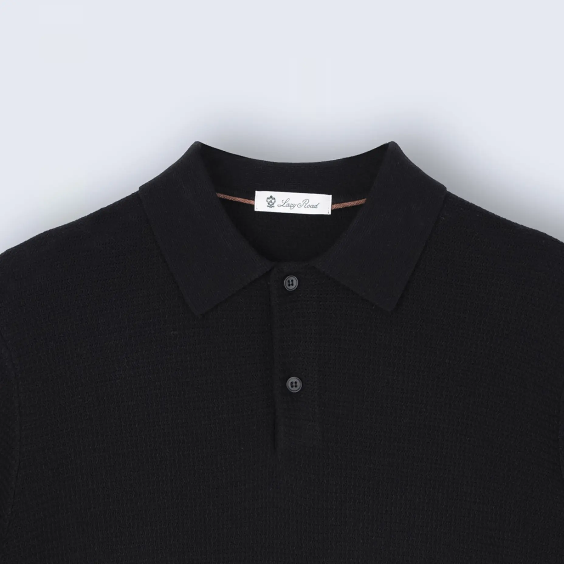 2026 spring new high-end low luxury men's knitted polo shirt | old