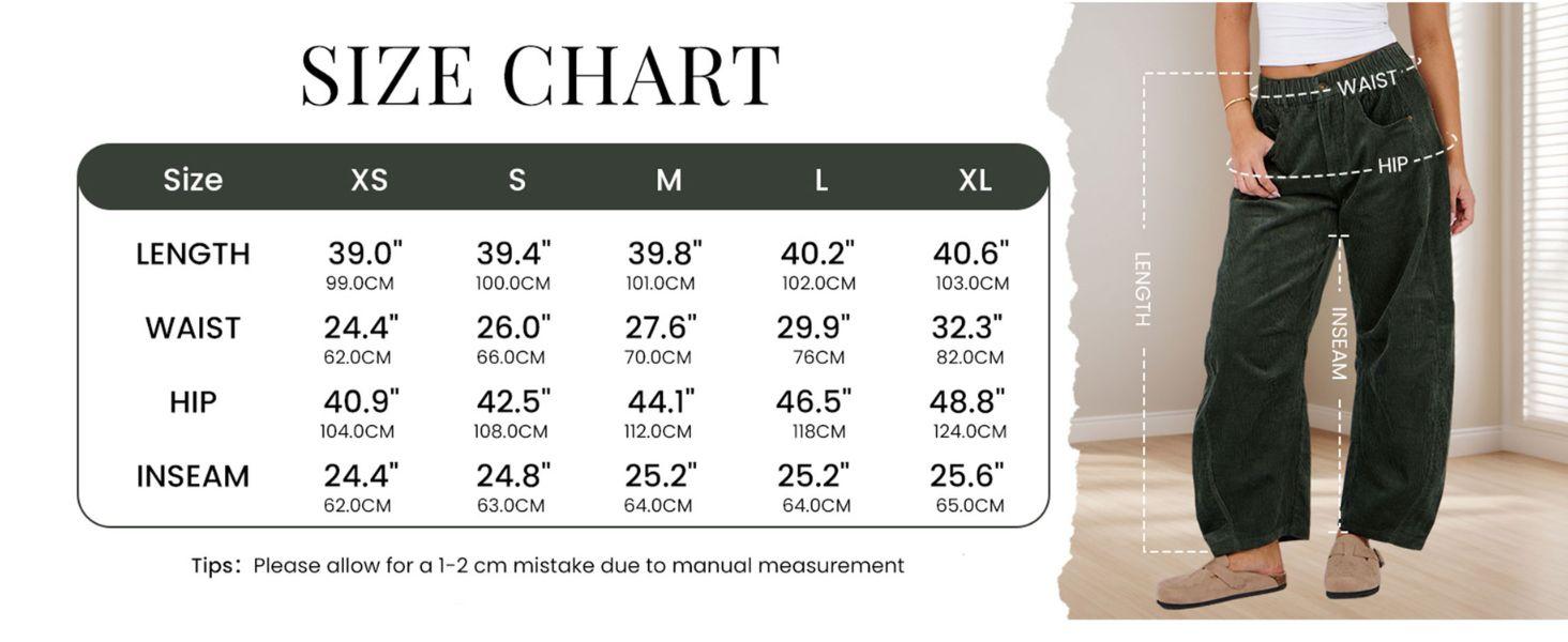 Corduroy Barrel Pants for Women Cord Pants Mid-Rise Wide Leg Baggy Trousers with Pockets Vintage Style Fall Winter 2026 Spring Summer Loose Fit Pant SpringStatements