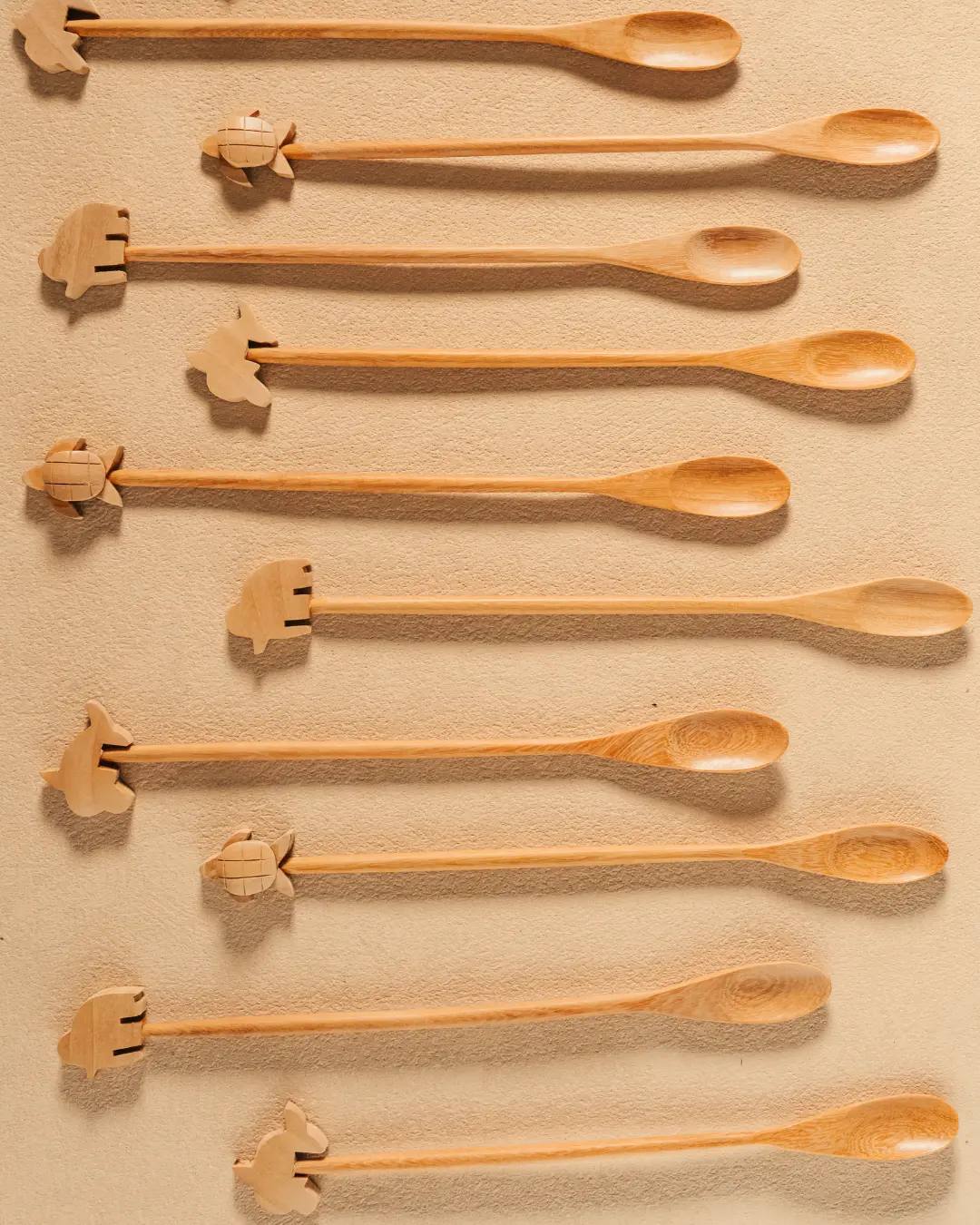 Handmade Wooden Stirring Spoon – Long Handle Coffee & Tea Spoon
