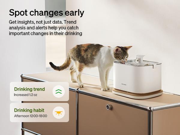 PETLIBRO Dockstream 2 Cat Water Fountain Cordless Battery Operated 3L 101oz Stainless Steel Tray 5GHz WiFi App Monitoring Automatic Dispenser