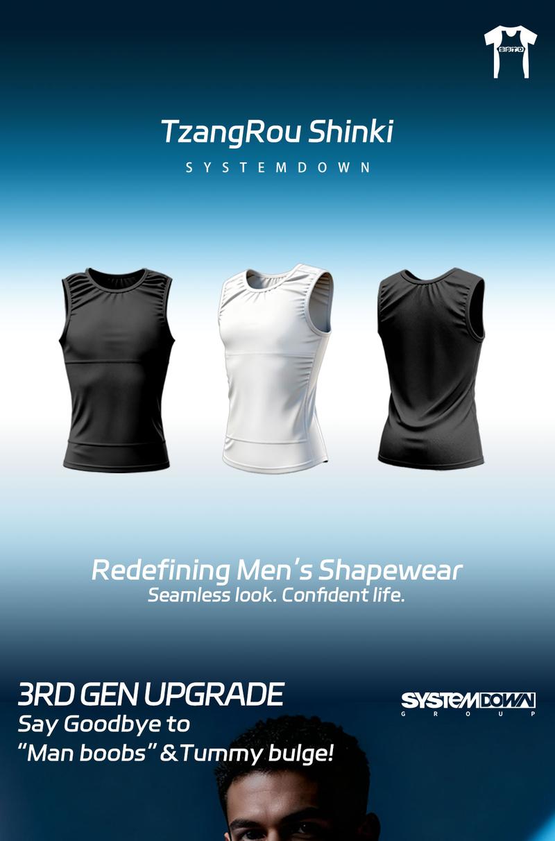 Men's Tummy Control Shapewear for Plus Size - Slimming & Comfortable（3rd Gen）