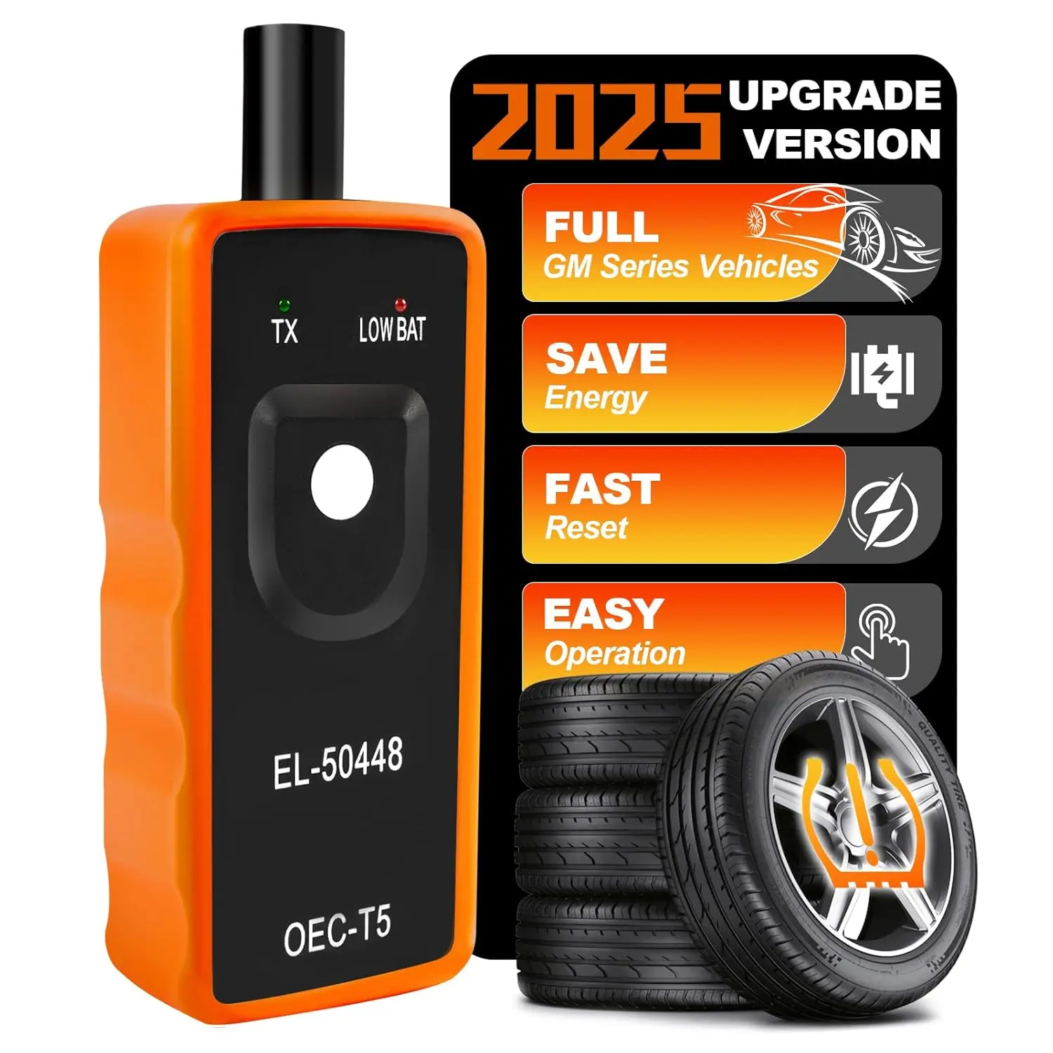 EL-50448 TPMS Relearn Tool for GM Tire Sensor TPMS Reset Tool Tire Pressure Monitor system Activation Tool OEC-T5 for GM Buick/Chevy/Cadillac Series Vehicles 2023 Edition TikTokShopBlackFriday