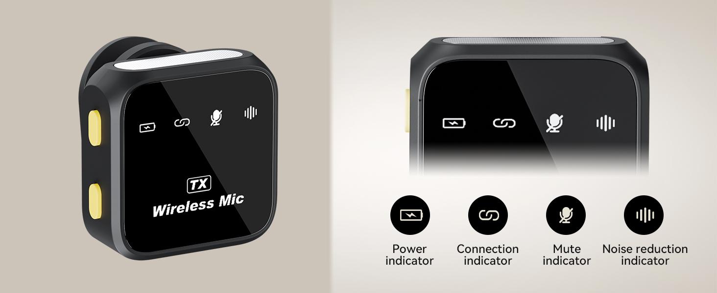 Memorial Day！KUKIHO Wireless Lavalier Microphone for iPhone iPad Android With Charging Case Audio Smartphone