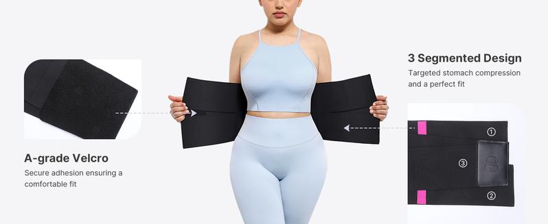 Shapellx NeoSweat Triple Constricting power Latex Waist Trainer Segmented Workout Shapewear Belts