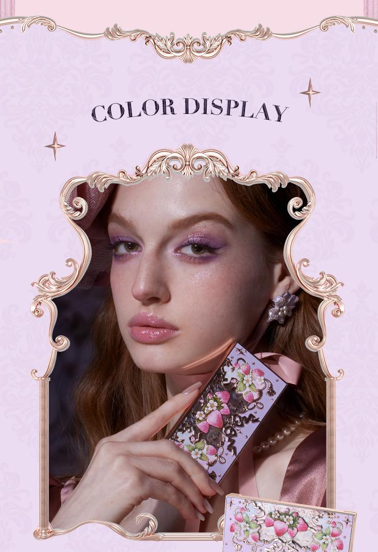 Flower Knows Violet Strawberry Rococo Collection Five-Color Eyeshadow Palette, longlasting, makeup, cosmetic, matte, shimmer, dealsforyoudays