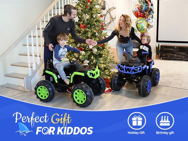 Hikiddo 24V 4WD Kids Ride on ATV 4 Wheeler, Electric Ride on Toy for Big Kids with 4*200W Motor, 5.6Mph Max Speed Hikiddo 24V 4WD Kids Ride on ATV 4 Wheeler, Electric Ride on Toy for Big Kids with 4*200W Motor, 5.6Mph Max Speed