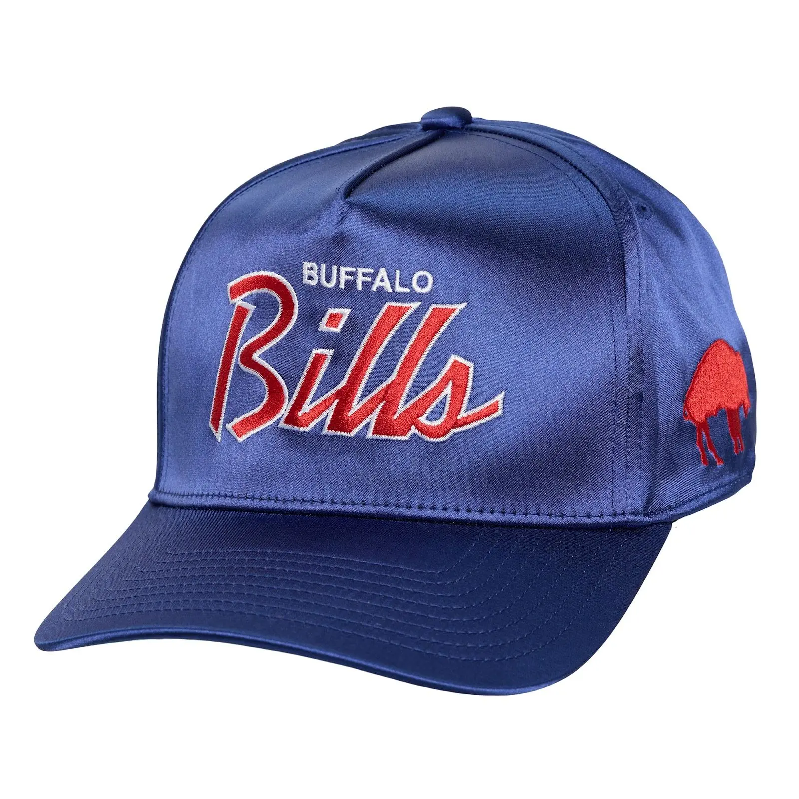 Buffalo Bills Royal Satin Casual Cotton Graphic Script Logo Pro Pinch Snapback Hat, Regular Fit Fashion Accessory