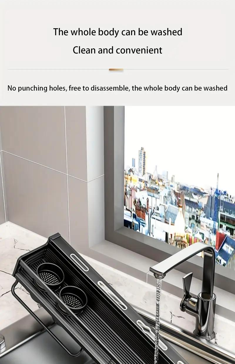 Bepatio Space Saving Wall-Mounted Kitchen Spice Rack – No-Drill Carbon Steel Shelf with Hooks for Utensils, Lids, and Seasoning Jars