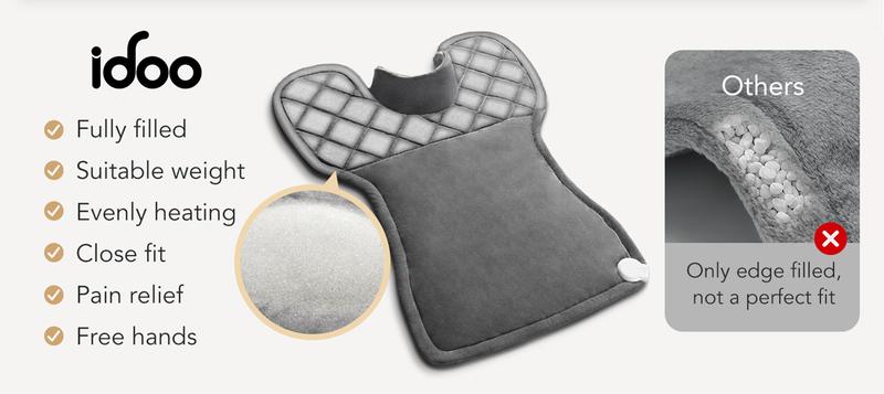 iDOO Heating Pad | Valentines Day Gift | Perfect Gifts for Her Women Men Elderly | 3 Sizes (24x37 XXL King/24x33/21x22) | Soothing Heat Therapy for Fast Neck, Shoulder & Back Pain Relief