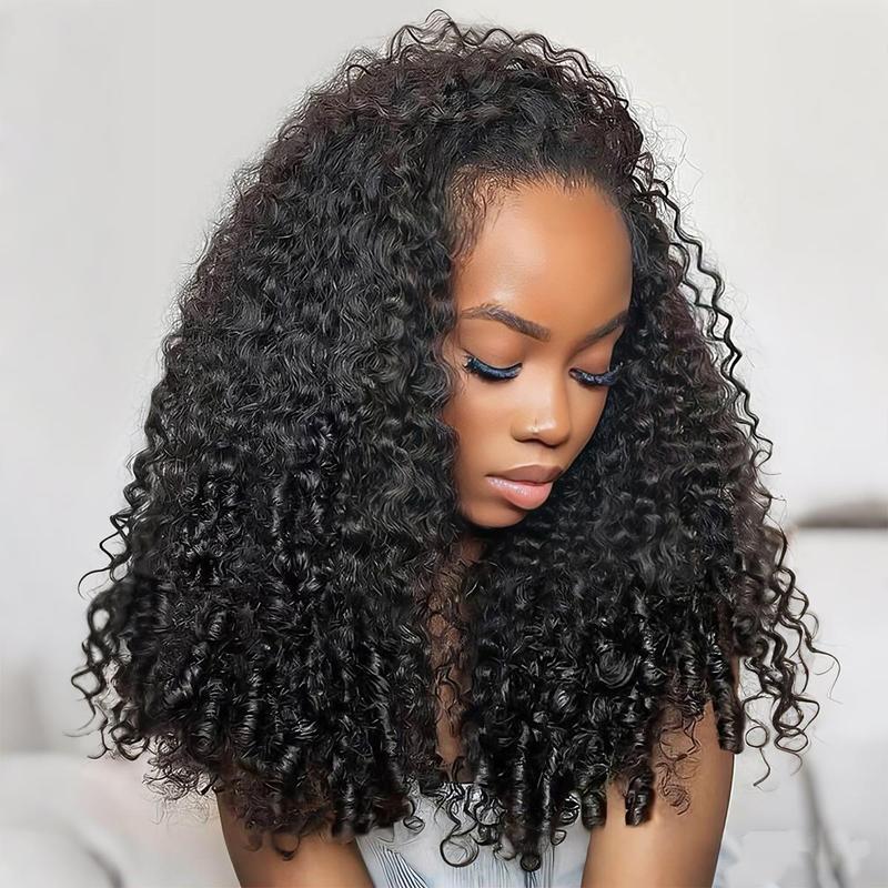 OQ HAIR Crochet Human Hair Burmese Curly Braiding Hair Bundles 50g Knotless Pre-Separated Invisible Crochet Hair Extensions