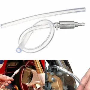 Brake Bleeder Hose,One Way Check Valve Tube Bleeding Tool Kit for Car Motorcyle Clutch, 2026 Upgraded Universal Brake Fluid Bleeder Kit for Hydraulic Brake System, Soft Tube with Metal Clips