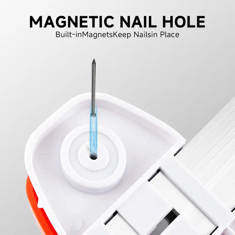 Picture hanging tool nail positioning hole