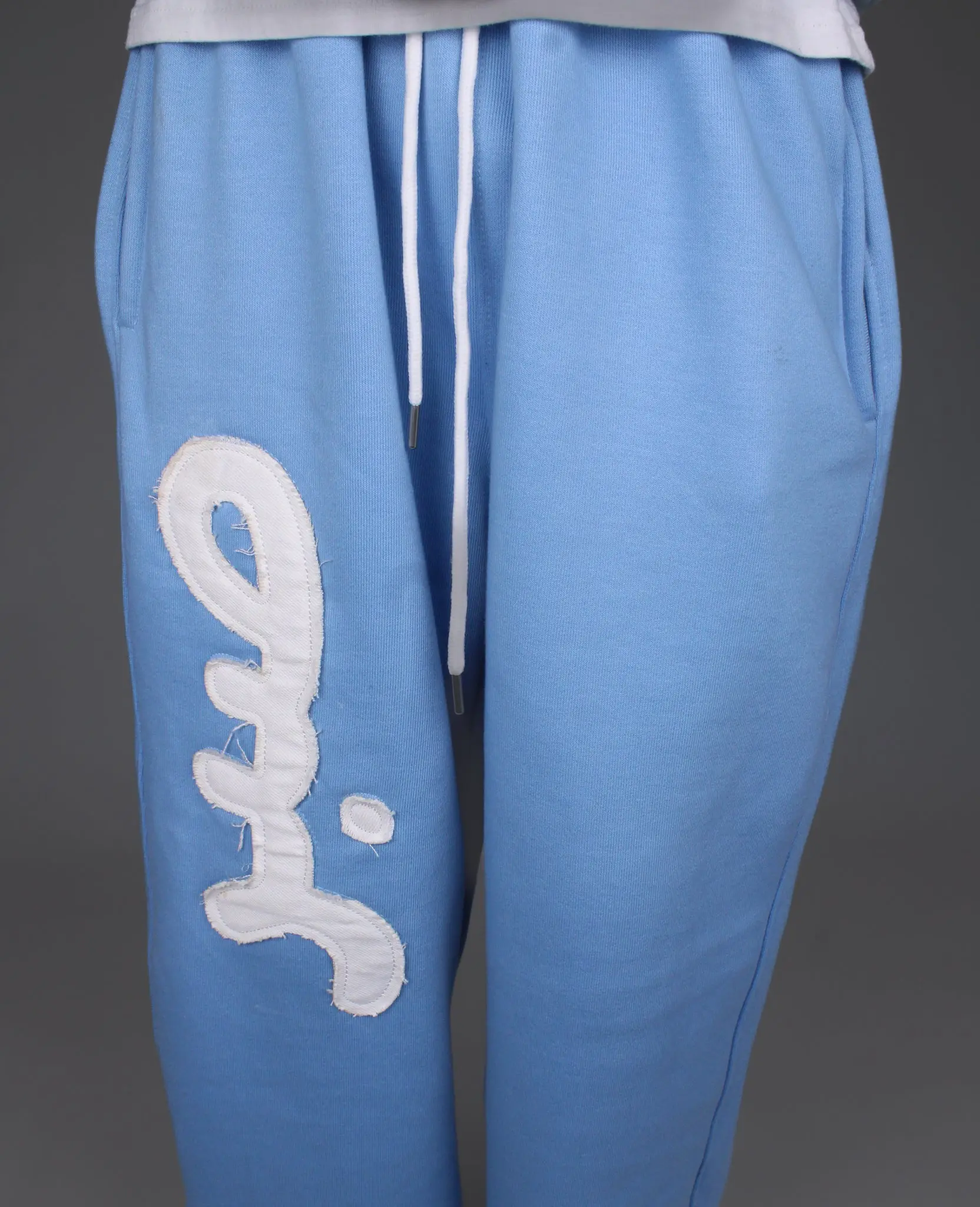 Baby Blue Distressed Sabr Sweatpants