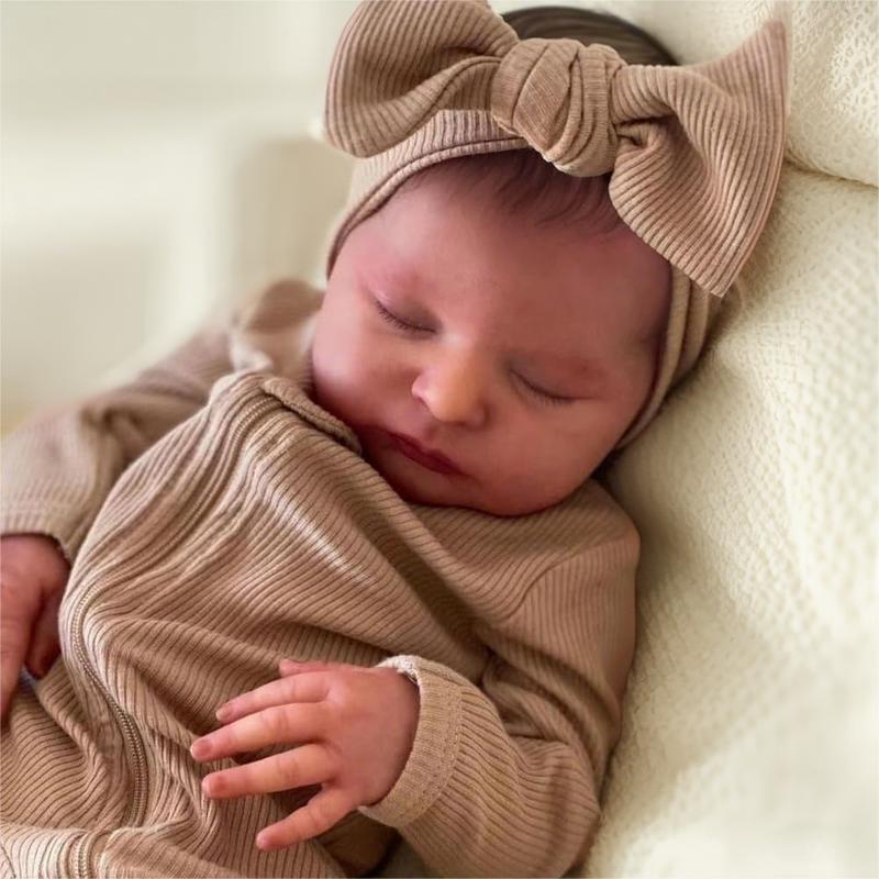 Reborn Baby Dolls 19 inch 48 cm Lifelike Newborn Realistic Weighted Body Handmade Doll with Painted  Hair & Soft Clothes for Kids Ages 3+