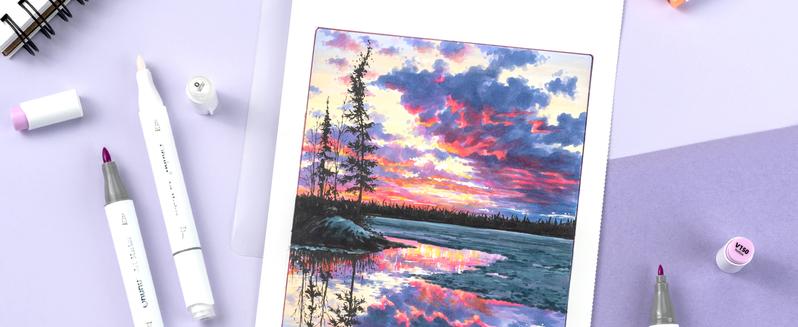 Ohuhu 104-color Alcohol Markers Brush Tip - Double Tipped Alcohol Marker for Artists Adults Coloring - Brush&Chisel/Fine - Refillable Ink - Christmas Gift