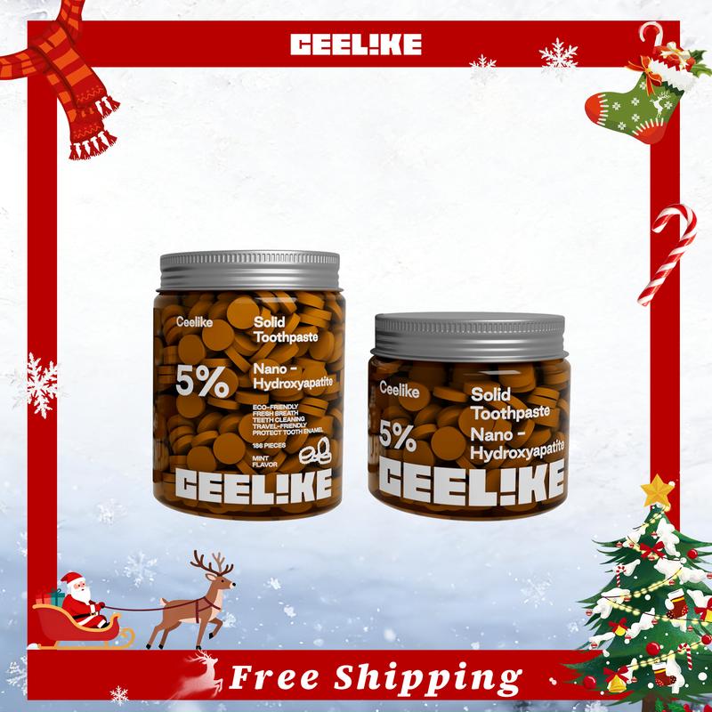 CEELIKE Solid Toothpaste – Fluoride-Free, Eco-Friendly, Portable, Long-Lasting Fresh Breath | Natural Oral Care