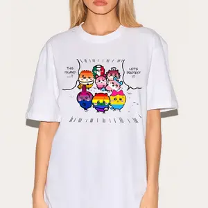 Chiikawa Hachiware Usagi Momonga Rakko LGBTQI+ Support Shirt, Cute Japanese Anime Manga Inspired Shirt, Unisex Shirt, Birthday gift for Men Women