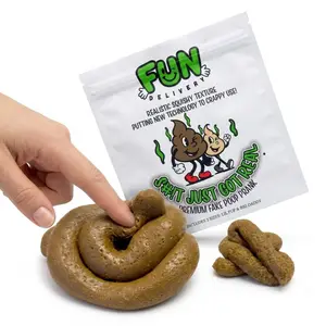 S#!t Just Got Real by FUN Delivery – Realistic Squishy Fake Poop Prank | April Fools & White Elephant Gag Gift | 2 Premium Mushy Pieces