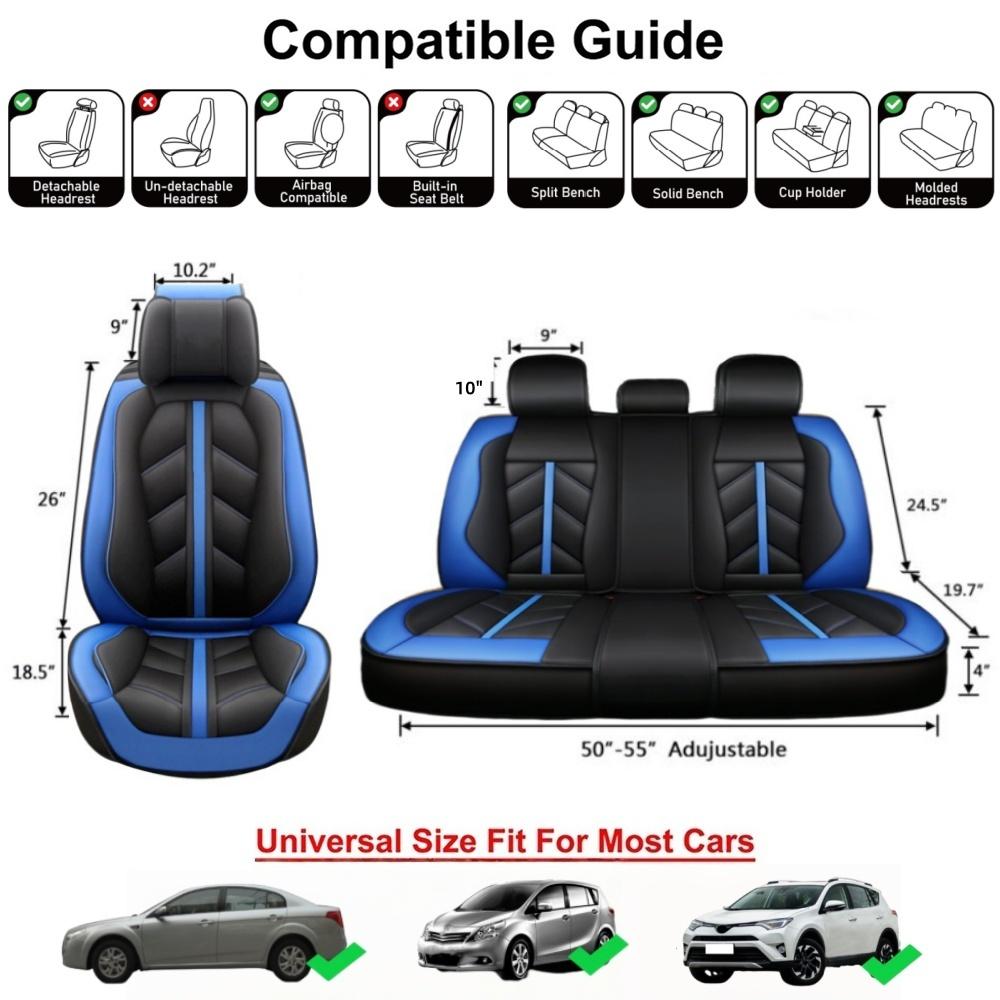 For Dodge Dart 2013-2016/ Nitro 2010-2020 Car Seat Covers, Premium 3D PU Leather 5 Seat Covers Full Set with Storage Pockets, Waterproof Breathable Non-Slip Car Front Rear Seat Cushion Protector Mats, Rear Split Fit 40/60 40/20/40 50/50 For Dodge Dart 2013-2016/ Nitro 2010-2020 Car Seat Covers, Premium 3D PU Leather 5 Seat Covers Full Set with Storage Pockets, Waterproof Breathable Non-Slip Car Front Rear Seat Cushion Protector Mats, Rear Split Fit 40/60 40/20/40 50/50 