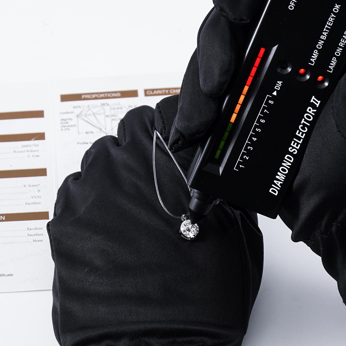 1-2ct Solitaire Two Prong Fishing Line Pendant Choker Necklace Clear Chain D Color Synthetic Moissanite S925 Bling Necklace Chain Birthday Anniversary Wedding Gift