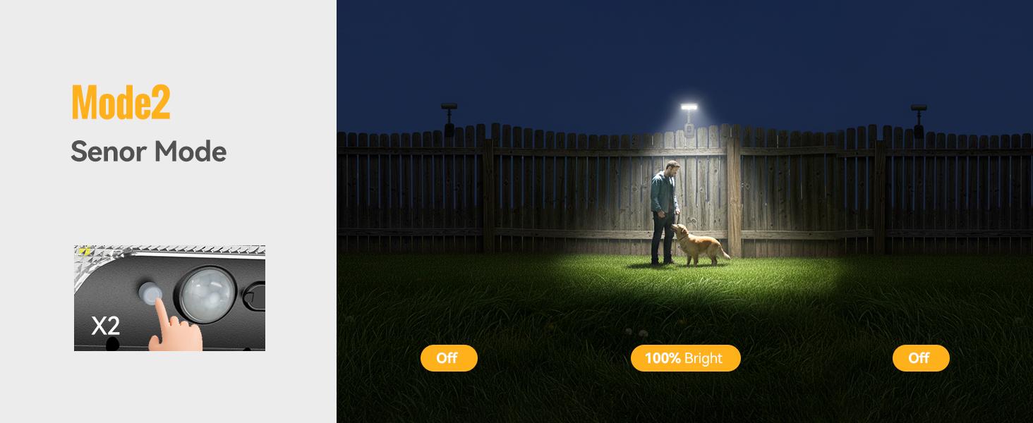 FABSTYL Solar Clip Lights with Motion Sensor,IP65 Waterproof Wireless Security Lighting for Yard, 4-Color Adjustable Outdoor Solar Flashlight with Remote Durable High Lumens 2 Pack