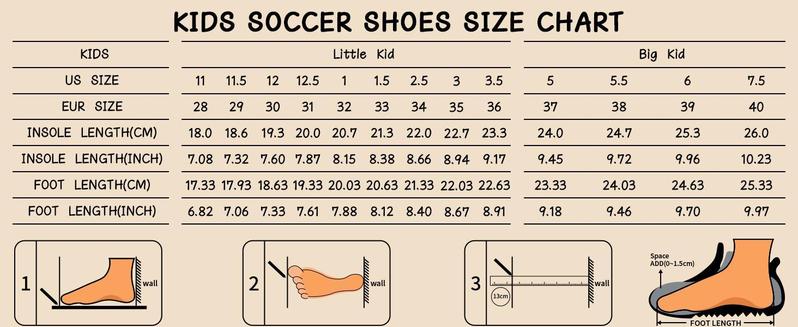 Kids Soccer Cleats Boys Girls Soccer Shoes Firm Ground Football Shoes for Indoor Outdoor Size (Little Kid/Big Kid)