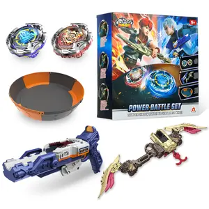 INFINITY NADO S7 Battle Set with Modular Stadium Arena, Gun/Bow-Shaped Launcher Infinite Acceleration, Metal Defense/Endurance Type Battle Top Toy, Right/Left-Spinning Top Game Toys for Boys Girls 5+