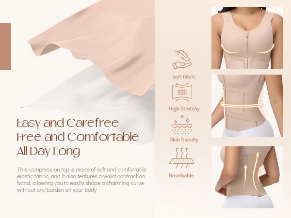 SHAPSHE Waist Shapewear for Women Corset Shapewear Tummy Control with Bra