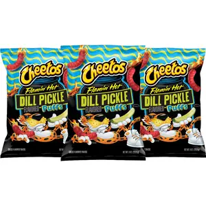 Cheetos Flamin' Hot Dill Pickle Puffs Bundle - 3 bag Cheetos Flamin' Hot Dill Pickle Puffs Bundle - 3 bag
