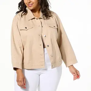 Colleen Lopez Rhinestone Denim Twill Jacket