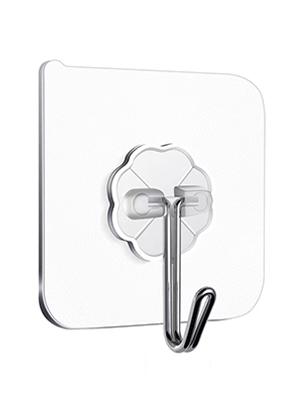 [New Deal] 20 Pack Adhesive Hooks for Hanging, Heavy Duty Wall Hooks , Removable Sticky Ceiling Hooks, Transparent Self Adhesive Shower Hooks, Water & Oil Proof Strong 22lb(Max) Door Coat Hooks Organiser Hangable