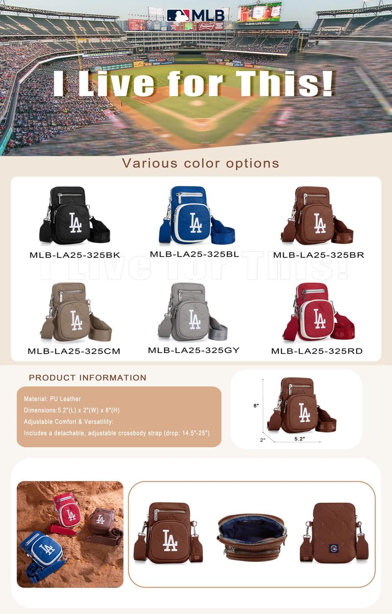 MLB Crossbody Bags for Women Men, Shoulder Bags for Women Chest Bag Cross Body Bag Fanny Pack for Outdoors Hiking Traveling,Crossbody Small Sling Backpack Sling Bag for Women Men 25-325