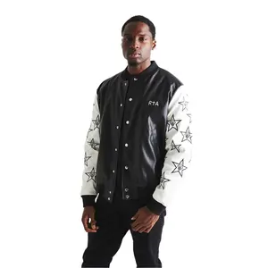 RTA MARTY JACKET BLACK AND WHITE STARS