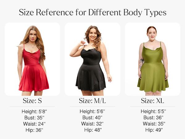 Popilush Built-in Shapewear Mini Slimming Cocktail Dress  Women's Sleeveless Style Sexy Satin Square Neck Tummy Control with Inbuilt Bra