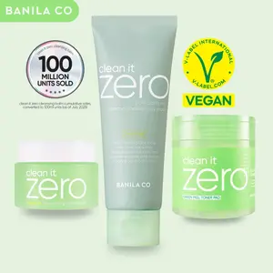 Banila Co Pore Care Trio Bundle - Clean It Zero Charcoal Capsule Pore Clay Mask, Pore Clarifying Cleansing Balm, Green Hydration Toner Pads for Oily & Acne Prone Skin