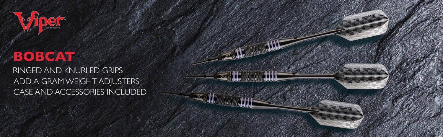 Viper Bobcat Adjustable Soft Tip Darts Blue Rings 16-18 Grams