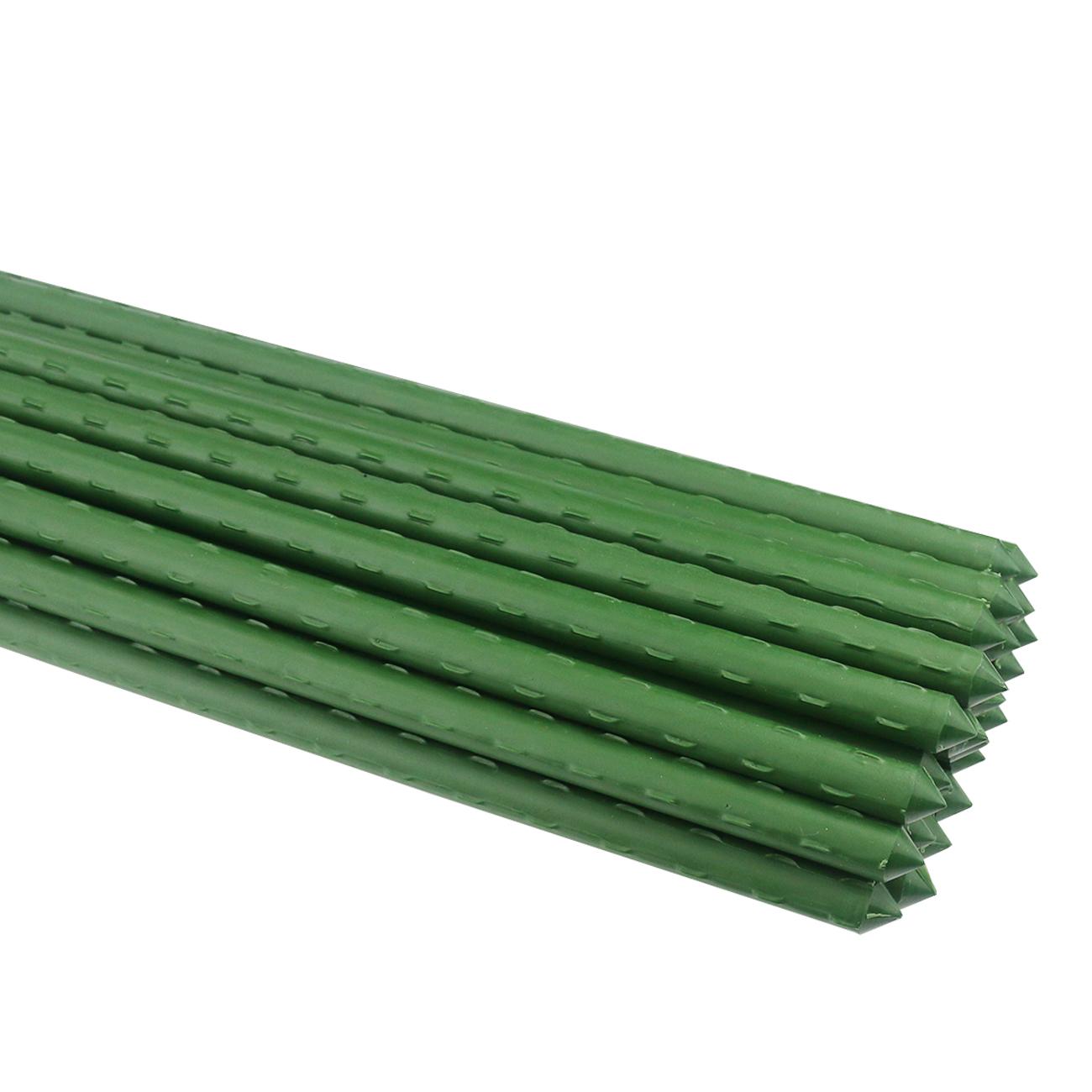 SUNNYGLADE 48" Plant Stakes Garden Tomato Sticks Durable Metal & Green Plastic Coated Supports for Potted Plants with Non-Slip Bump Design & Sharp Points for Easy Placement SUNNYGLADE 48" Plant Stakes Garden Tomato Sticks Durable Metal & Green Plastic Coated Supports for Potted Plants with Non-Slip Bump Design & Sharp Points for Easy Placement