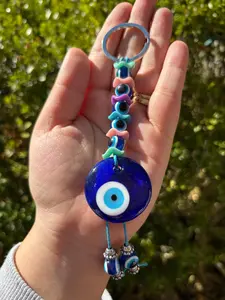 Evil Eye Keychain Protection Charm Beaded Bag Charm