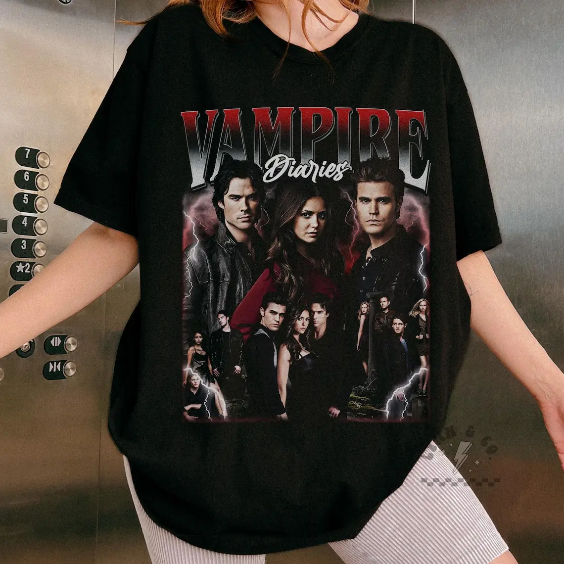 90s Vampire Romance Aesthetic , TVD Gift , Bootleg Graphic Tee