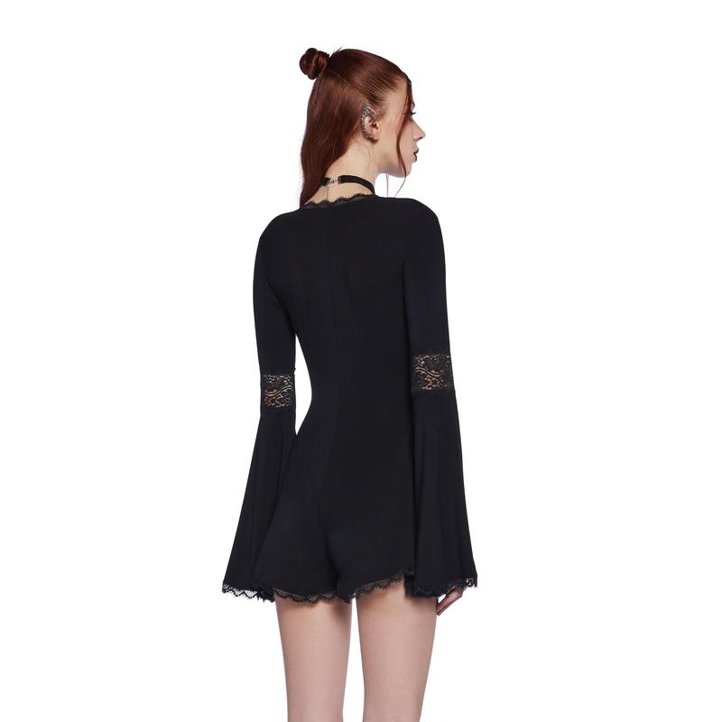 Whispering Wind Romper - Black