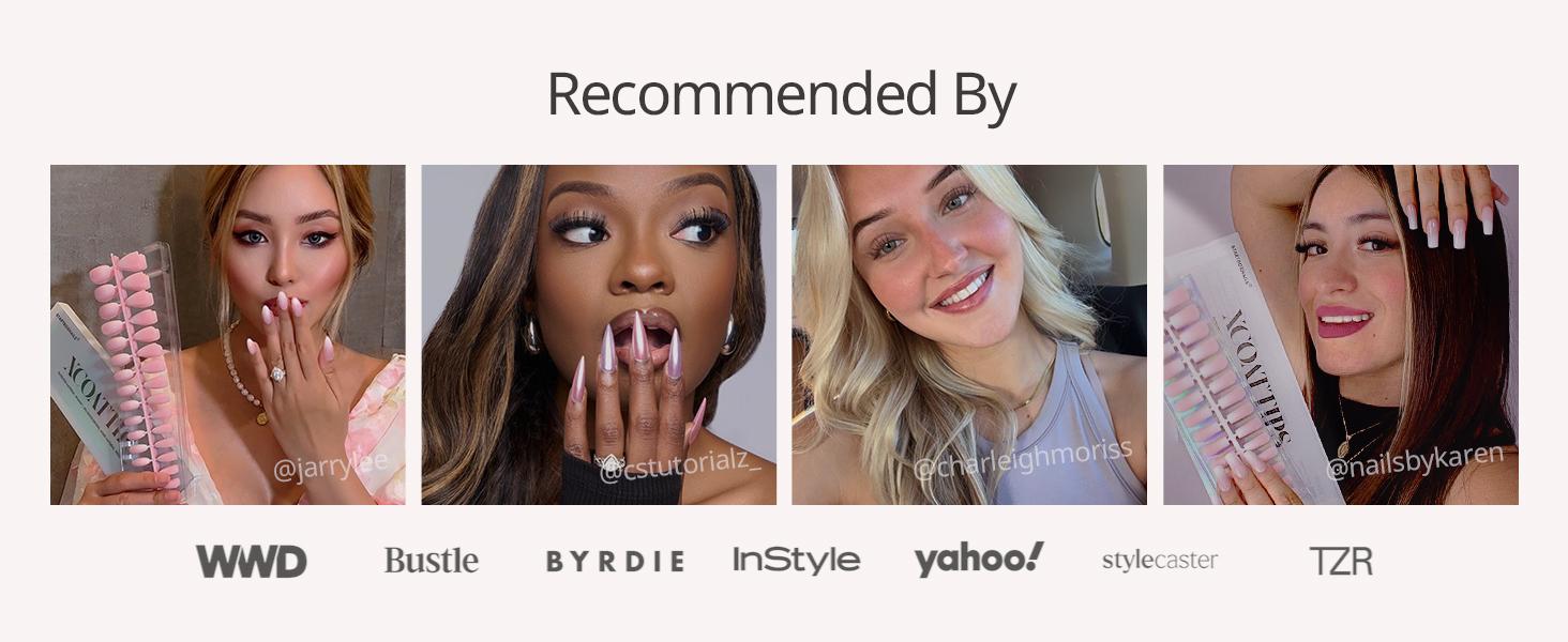 BTArtboxnails x LongHairPrettyNails press on nails Square Almond Oval and Stiletto press on nails with 5 desgins,32 pcs Each