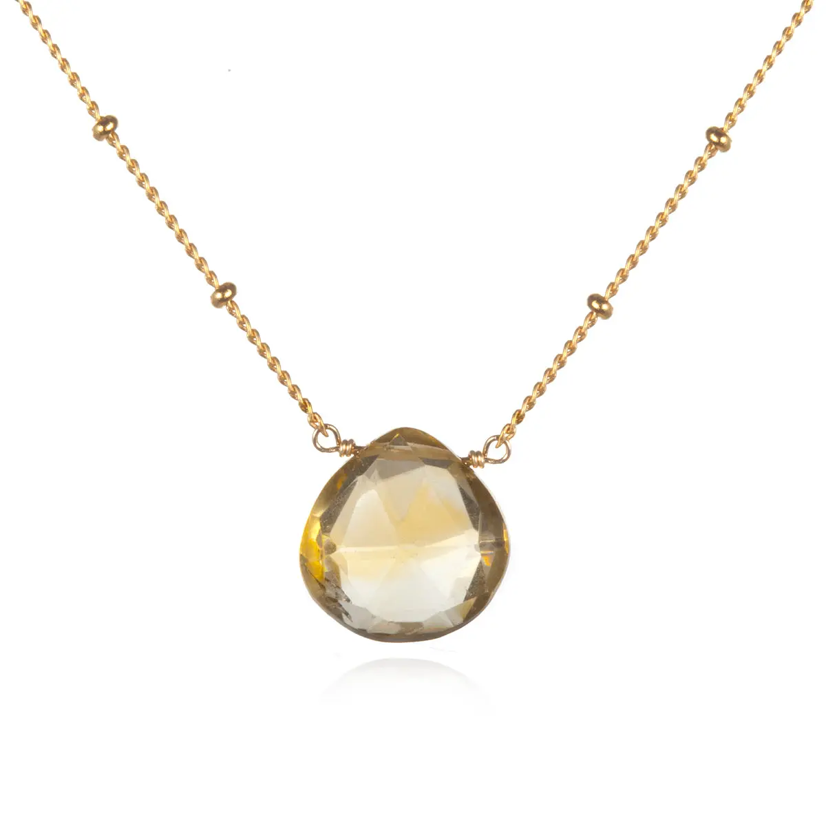 Satya Jewelry Brighter Than Sunshine Citrine Necklace- One year warranty